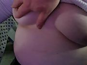 Playing with my wifes tits and nipples she enjoys it and is horny