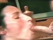 Bitch wifey loves blowing and licking rock hard sausage