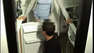 Mexican lady entices work man who came around to fix the kitchen fridge